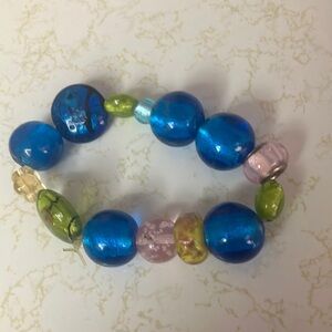 Colorful stretch glass Beaded Bracelet